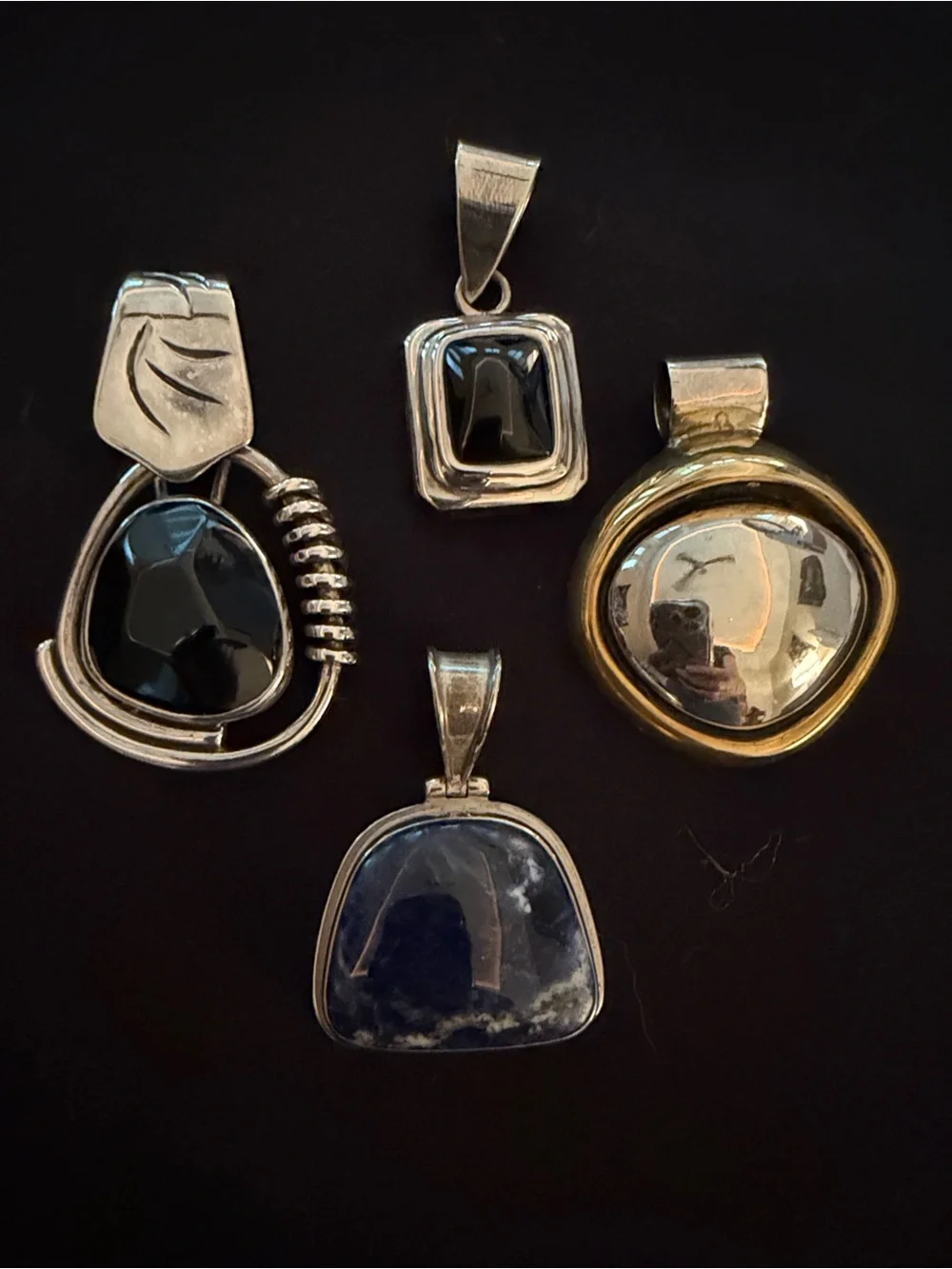 Silpada. Silver and Blue Stone Pendant Necklace - Women Jewelry. Sterling Silver